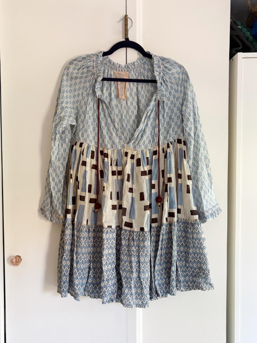 Yvonne S. Tiered geometric mini dress